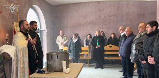 ԵԿՄ վարչության բակի Սուրբ Ղեւոնդ Երեց եկեղեցում տեղի ունեցավ Ջրօրհնեքի արարողություն